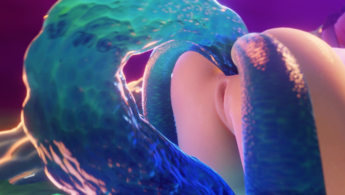 Mona Megistus Gets Her Anus Pierced By A Slime