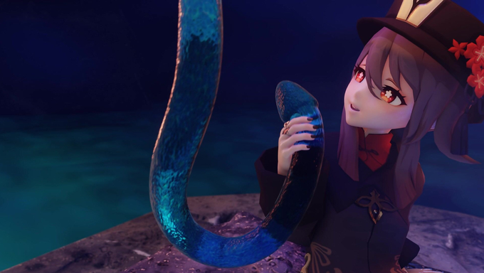 Slime Monster Surprises Hu Tao