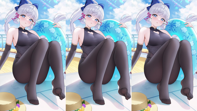 Ayaka Kamisato Carries Her Pool Ring