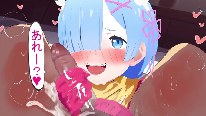 Rem Gives A Big Cock The Full Treatment