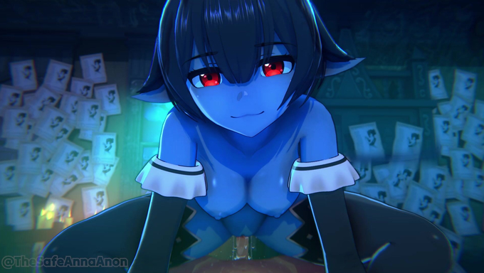 Demon Girl Fucks In A Dark Room