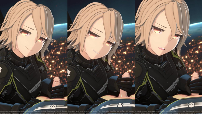 Lucy Gives A Slow Handjob In Space