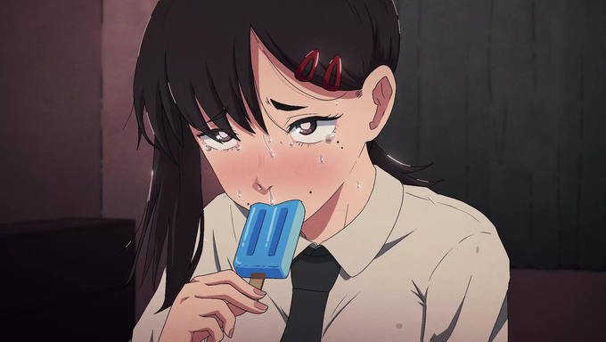 Kobeni Higashiyama Sloppily Slurps Her Popsicle