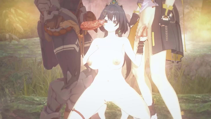 Yunli Plays With Multiple Dicks