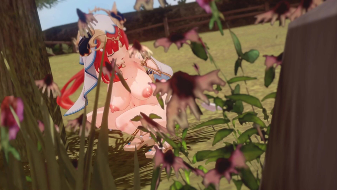 Nilou Pees On The Corner With Her Tits Out