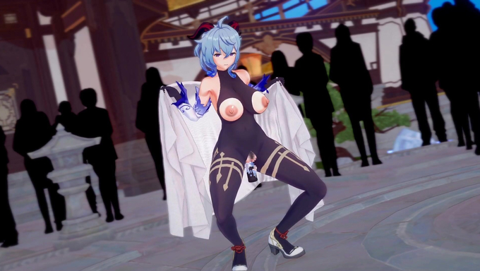 Exhibitionist Ganyyu Squirts In Public