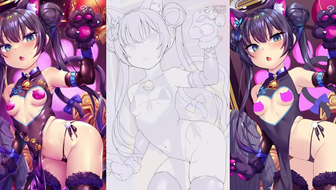 Kisaki-chan In a Cat Girl Cosplay