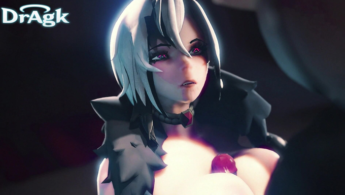 Arlecchino Pleasures A Hilichurl's Cock With Her Boobs