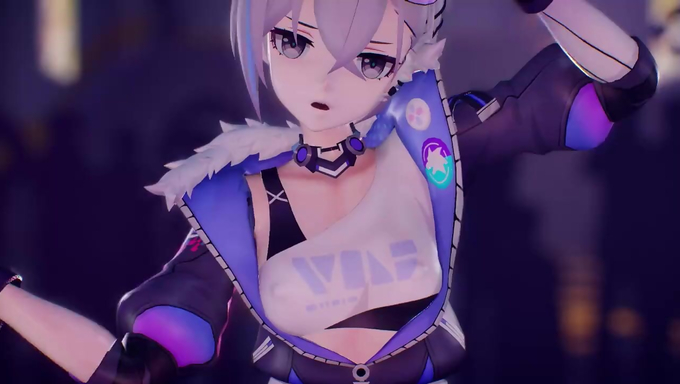 Silver Wolf Strip Dances In Public