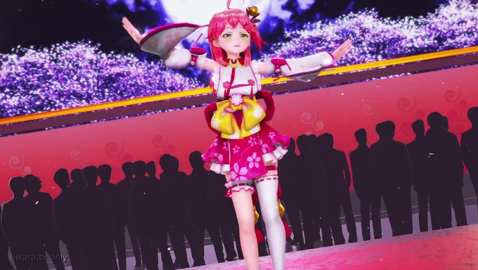 Sakura Miko Strips Her Clothes While Dancing
