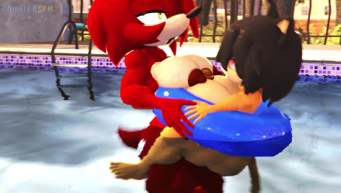 Bapphy Rails Ana's Pussy In The Swimming Pool