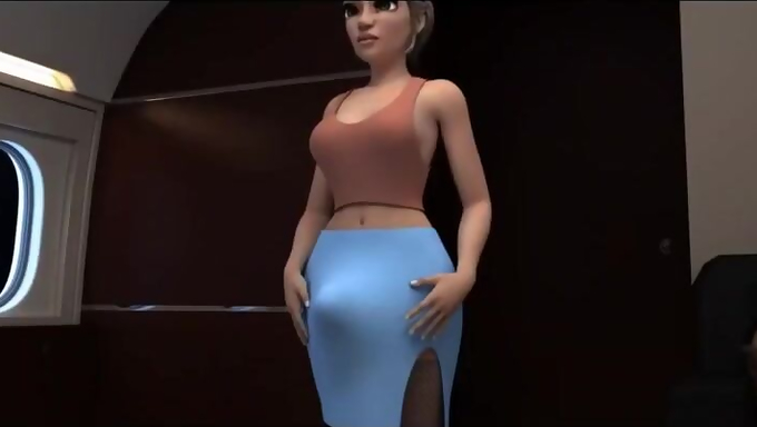 Two Futanaris Have Sex On The Plane