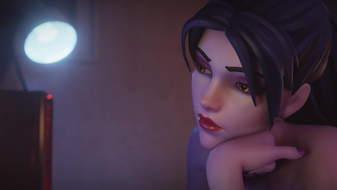 Widowmaker Gets Horny And Rides Her Dildo