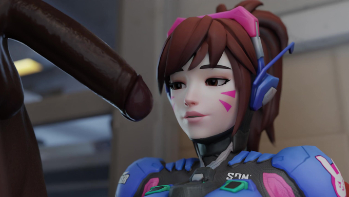 D.Va Gets Face Fucked Then Swallows A Huge BBC Load