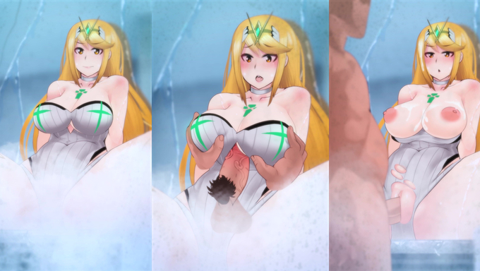 Mythra Takes A Cock Between Her Tits And Gets Pounded