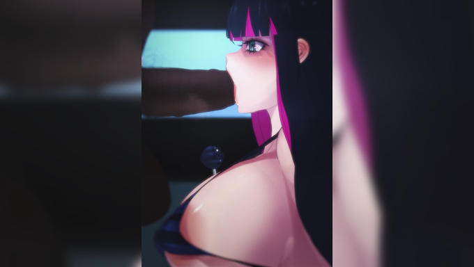 Stockiel Anarchy Deepthroats A Huge Cock Then Rides It