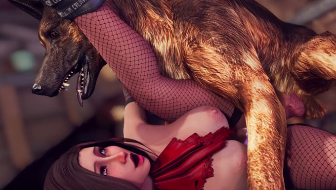 Naomi Gets Creampied By A Dog In A Cabin