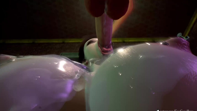 Pierced Nipple Chick Gives A Sloppy Blowjob And Swallows