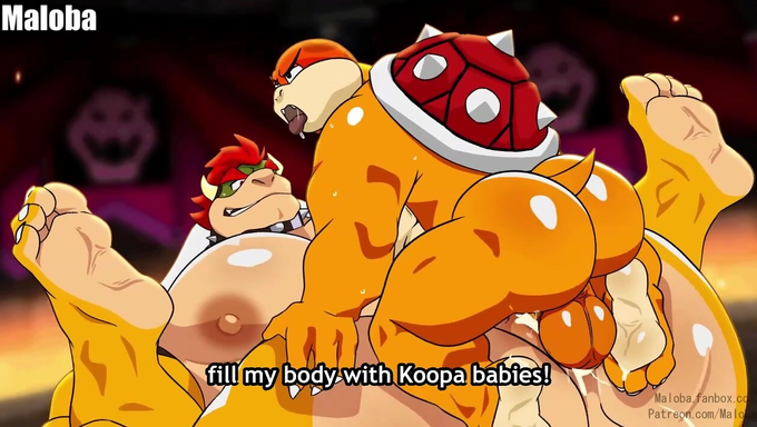 Bowser Receives A Rough Pounding To A Smaller Koopa