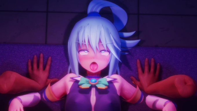 Aqua Gives Sloppy Head And Swallows A Huge Load