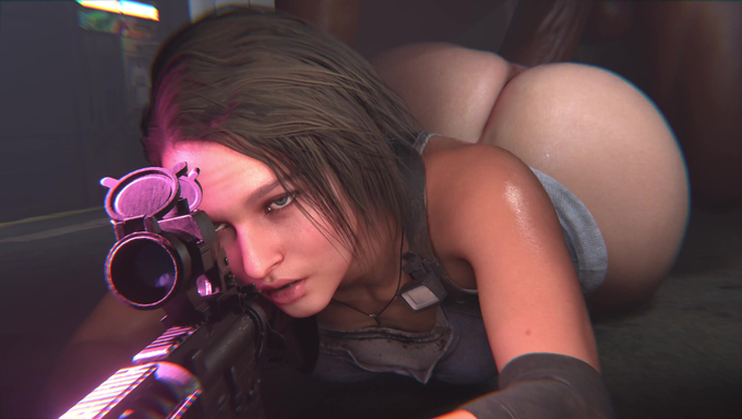 Jill Valentine Gets Pounded Rough From Behind By A BBC