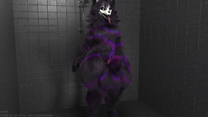 Futa SCP-1471 Rubs Her Cock Then Cum Bursts Inside The Condom