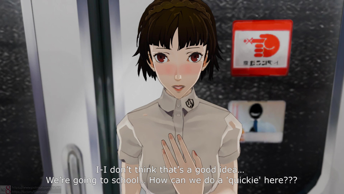 Ren Amamiya And Makoto Niijima Have Sex On A Train