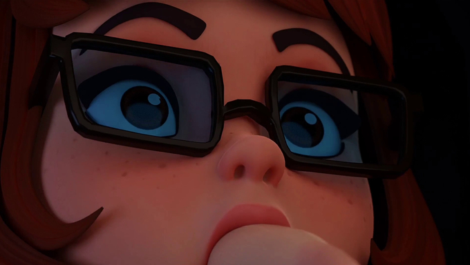 Velma Dinkley Sucks A Floating Dick And Swallows His Cum