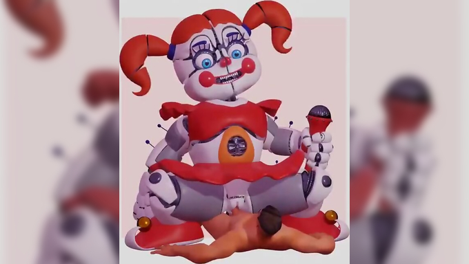 Circus Baby Rides A Human's Dick In Cowgirl
