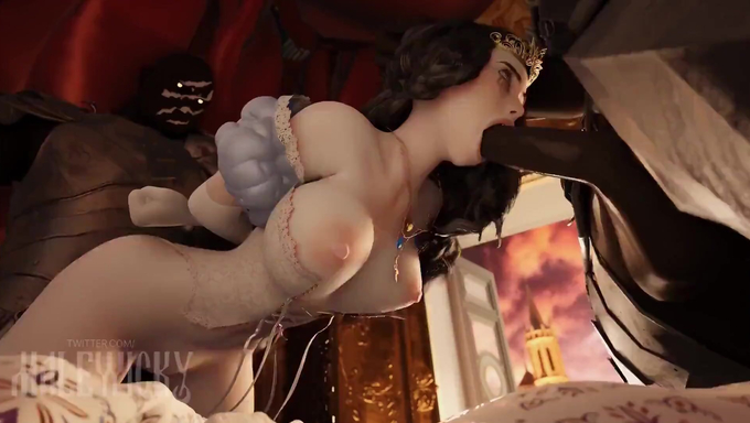 The Queen Gets Captured And Spitroasted By Orcs