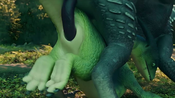 Lizard Girl Gets Impregnated By A Dragon