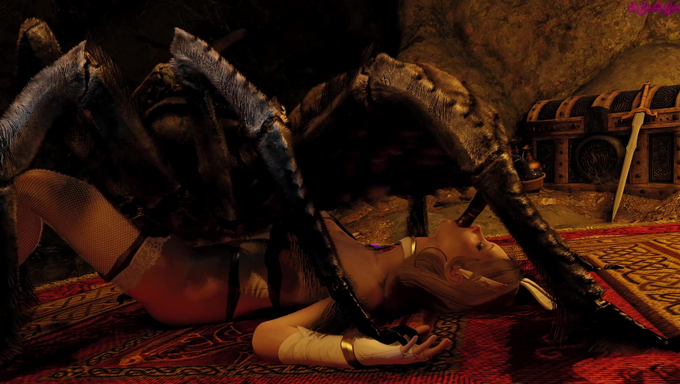 Natural Titted Bunny Mage Gets Impregnated By A Giant Spider