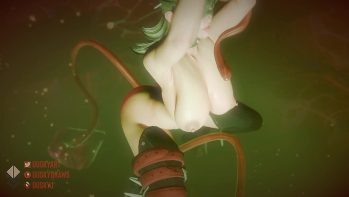 Malice Gets Her Pussy And Ass Penetrated By Tentacles