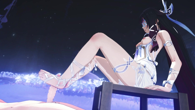 Columbina Hyposelenia Gets Railed By Aether After A Footjob