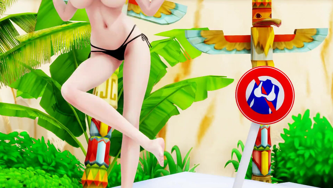 Yukihana Lamy Dances And Has Sex On The Beach