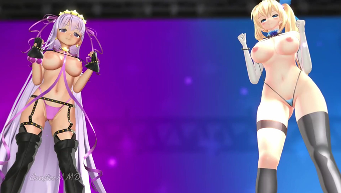 Mirai Akari And BB Tease With Their Naked Body While Dancing