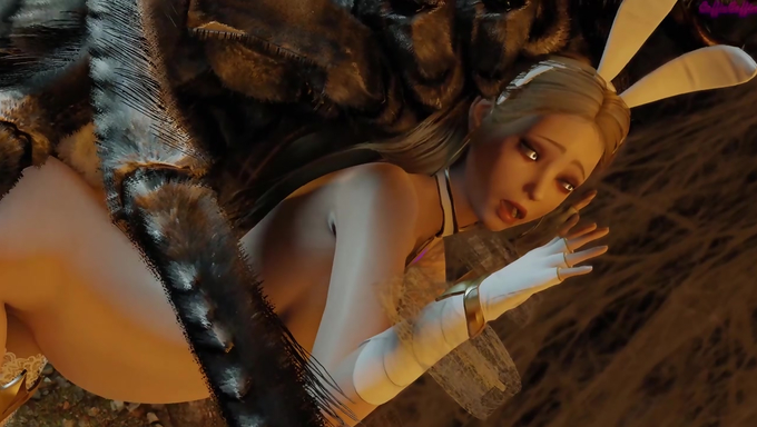 Bunny Astra Gets Roughly Fucked By A Giant Spider