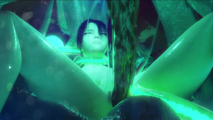 Black Haired Woman Gets Restrained And Screwed By Tentacles