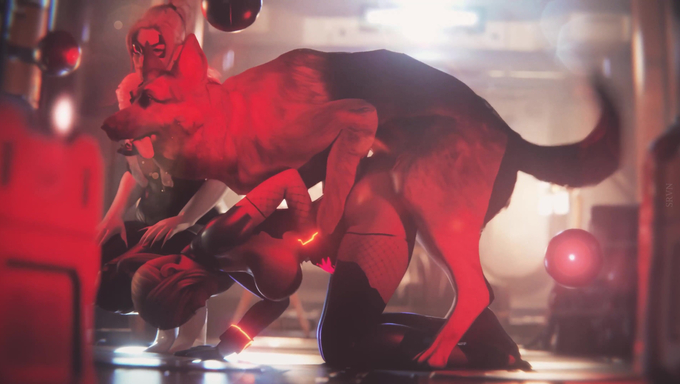 Black Cat Broadcasts Samus Aran Getting Banged By A Dog