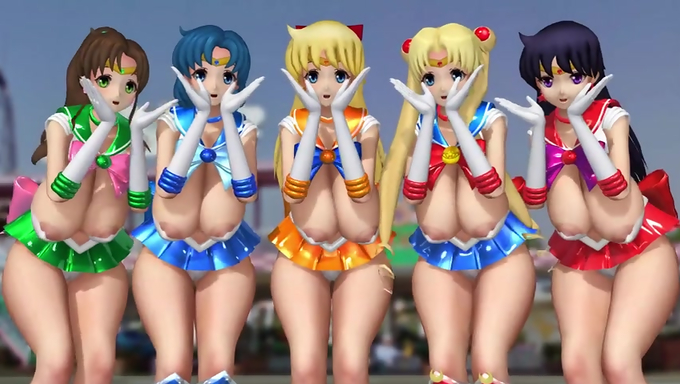 Pretty Sailor Babes Dance With Bouncy Tits And Ass