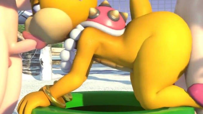 Wendy O. Koopa Gets Spitroasted Outdoors