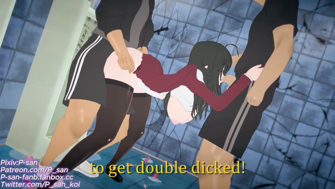 Horny Taihou Gets Gangbanged In The Restroom