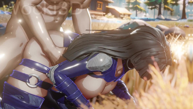 Psylocke Gets Her Pussy Filled By Her Man Outdoors