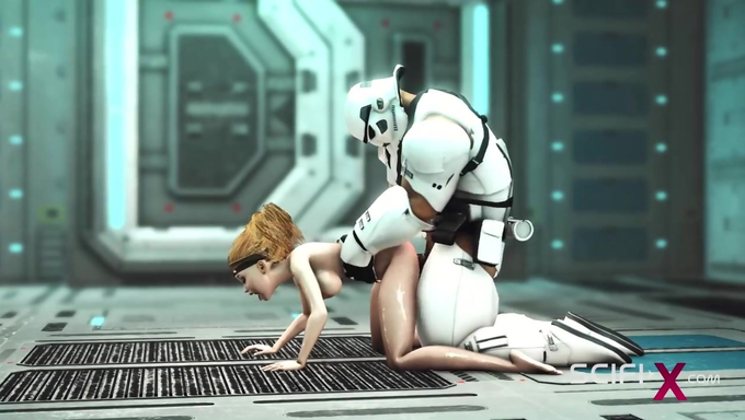 Petite Lady Sucks And Gets Laid By A Stormtrooper's BBC