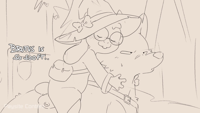 Wolfie Let's A Bunny Ride On His Back