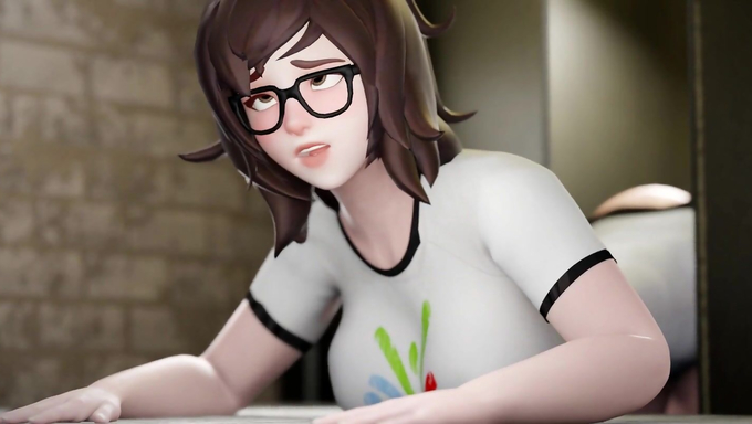 Mei Gets Stuck And Is Fucked By BBC