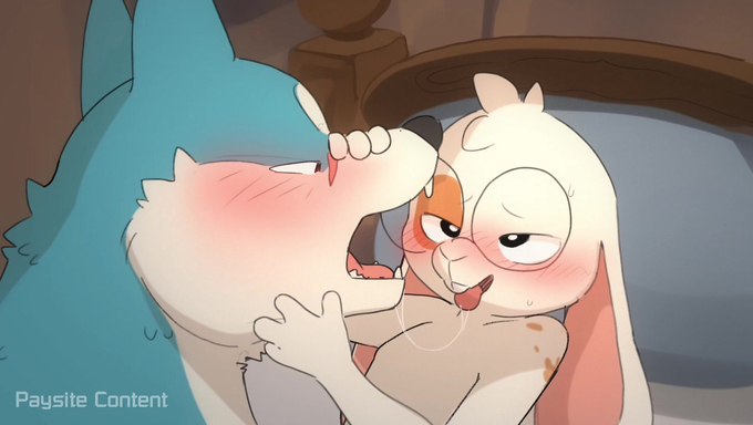Wolfie And Bunny Makes Out In Bed