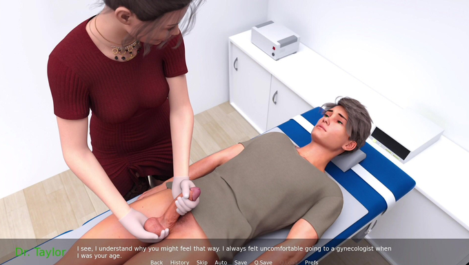 Dr. Taylot Milks Her PAtient For Cum