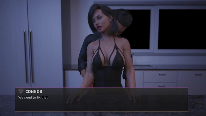 Connor Cumshots Stepmom Joyce In The Kitchen