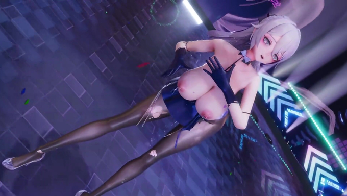 Bronya Gives A Striptease With Her Tits Out